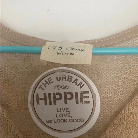 1.4.3. Story by Line Up Tan Knit Crew Neck Sweater - Picture 2 of 3